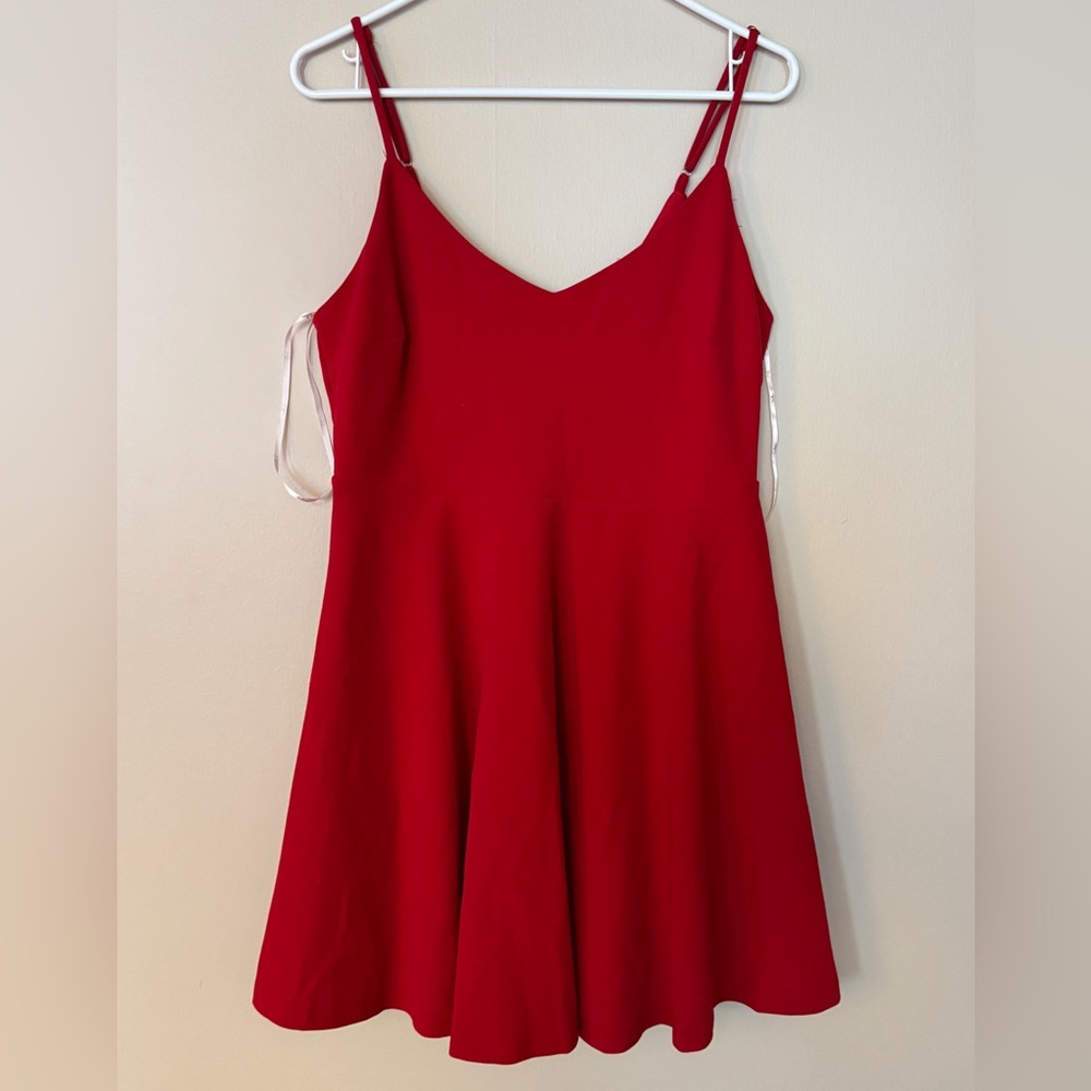 Lulu's Vibrant Red Dress with Spaghetti Straps Lulu’s size large